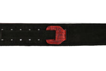 Load image into Gallery viewer, Magma Leathers 2.52" Delux Argentinean Leather Guitar Strap Crocodrile Red (07MCO05.)