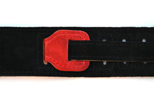 Load image into Gallery viewer, Magma Leathers 2.52" Delux Argentinean Leather Chamois Guitar Strap Cristal Metallic Red (07MCR01R.)
