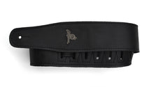 Load image into Gallery viewer, Magma Leathers 2.52" Delux Argentinean VINTAGE leather Guitar Strap Black (07MV01.)