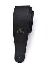 Load image into Gallery viewer, Magma Leathers 2.52" Delux Argentinean VINTAGE leather Guitar Strap Black (07MV01.)