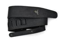 Load image into Gallery viewer, Magma Leathers 2.52" Delux Argentinean VINTAGE leather Guitar Strap Black (07MV01.)