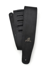 Load image into Gallery viewer, Magma Leathers 2.52" Delux Argentinean VINTAGE leather Guitar Strap Black (07MV01.)
