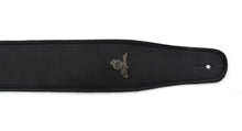 Load image into Gallery viewer, Magma Leathers 2.52" Delux Argentinean VINTAGE leather Guitar Strap Black (07MV01.)