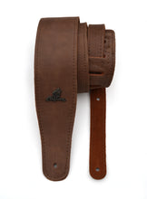 Load image into Gallery viewer, Magma Leathers 2.52" Delux Argentinean VINTAGE leather Guitar Strap Brown (07MV02.)