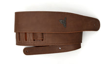 Load image into Gallery viewer, Magma Leathers 2.52" Delux Argentinean VINTAGE leather Guitar Strap Brown (07MV02.)