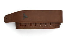 Load image into Gallery viewer, Magma Leathers 2.52" Delux Argentinean VINTAGE leather Guitar Strap Brown (07MV02.)