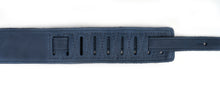 Load image into Gallery viewer, Magma Leathers 2.52" Delux Argentinean VINTAGE leather Guitar Strap Blue (07MV03.)