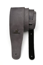 Load image into Gallery viewer, Magma Leathers 2.52" Delux Argentinean VINTAGE leather Guitar Strap GREY (07MV09.)