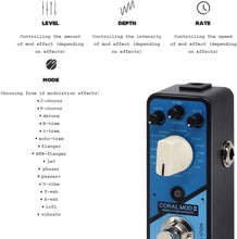 Load image into Gallery viewer, Valeton Coral Mod II Digital Modulation Chorus Flanger Phaser Univibe Tremolo Lofi Multi Effects Guitar Bass Pedal