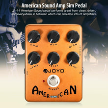 Load image into Gallery viewer, JOYO American Sound Amp Simulator Pedal of Fd 57 Deluxe Amplifier from Clean to Overdrive Sound for Electric Guitar Effect - Bypass (JF-14)