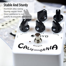 Load image into Gallery viewer, JOYO Overdrive Distortion Pedal Amp Simulator Rock Tones from OD to Dist for Electric Guitar Effect - Bypass (California Sound JF-15)
