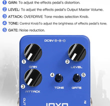 Load image into Gallery viewer, JOYO Overdrive Guitar Effect Pedal with Multi-mode and Built-in Noise Gate for Electric Guitar Bass True Bypass Design (ARGOS OVERDRIVE JF-23)