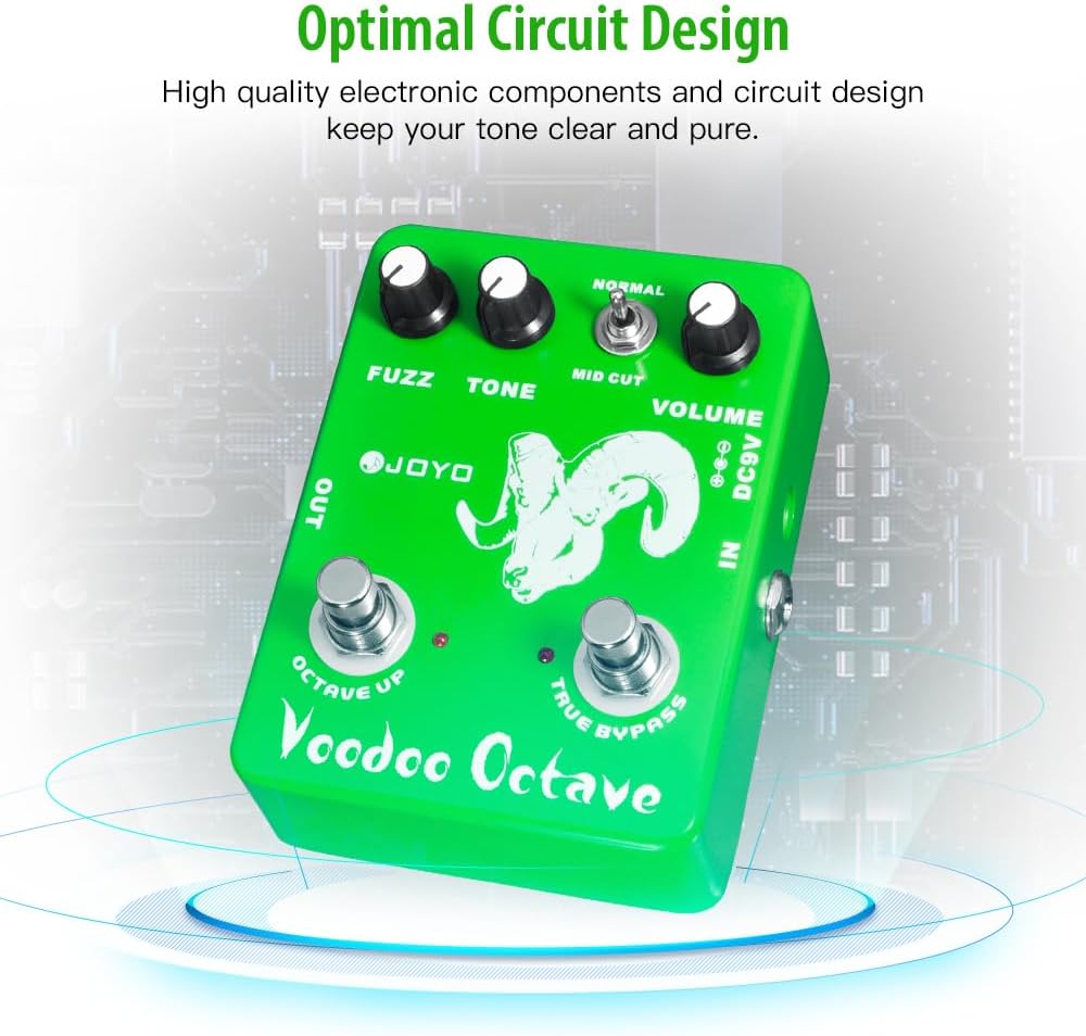 joyo fuzz pedal JOYO Octave Fuzz Pedal Germanium Fuzz 60's Rock Effect with "Mid-cut" – MAGMA STRINGS