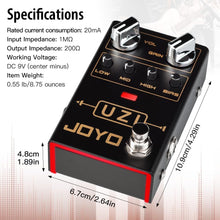 Load image into Gallery viewer, JOYO Distortion Pedal R Series Heavy Metal Dist Between American and British for Electric Guitar Effect (UZI R-03)