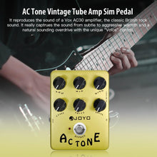 Load image into Gallery viewer, JOYO Distortion Vintage Tube AC30 Amp Simulator Pedal British Rock Sound for Electric Guitar Effect - Bypass (AC Tone JF-13)