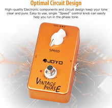 Load image into Gallery viewer, JOYO Vintage Phase Effect Pedal Beautifully Re-Creates Classic Phaser Sounds of 70's for Electric Guitar Effect - True Bypass (JF-06)