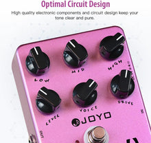 Load image into Gallery viewer, JOYO Overdrive British Rock Amp Simulator Pedal Brit-Rock Era Bluesbreaker Overload for Electric Guitar Effect - Bypass (British Sound JF-16)