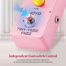 Load image into Gallery viewer, JOYO Fuzz Guitar Pedal Classical Vintage Fuzz Tone for Electric Guitar Punchy Bass and Long Sustain Tone True Bypass (TINY-HUGE JF-26)