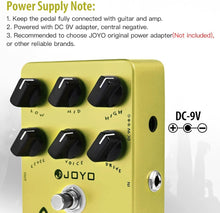 Load image into Gallery viewer, JOYO Distortion Vintage Tube AC30 Amp Simulator Pedal British Rock Sound for Electric Guitar Effect - Bypass (AC Tone JF-13)