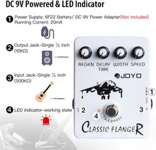 Load image into Gallery viewer, JOYO Flanger Effect Pedal Achieve Metallic Flanger Sounds & Rapid Tremulous Vibrato for Electric Guitar Effect - True Bypass (JF-07)