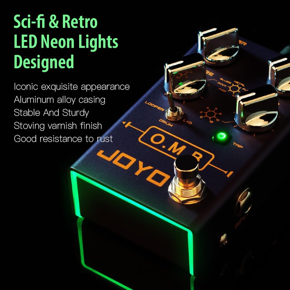 loop pedal with drum machine JOYO R-06 O.M.B. Looper Drum Machine Pedal