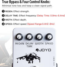 Load image into Gallery viewer, JOYO Flanger Effect Pedal Achieve Metallic Flanger Sounds & Rapid Tremulous Vibrato for Electric Guitar Effect - True Bypass (JF-07)