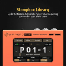 Load image into Gallery viewer, HOTONE Multi Effects Processor Pedal Guitar Bass Amp Modeling IR Cabinets Simulation Multi Language Multi-Effects with Expression Pedal Stereo OTG USB Audio Interface Ampero Mini MP-50 (Orange)