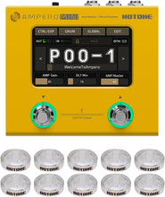 Load image into Gallery viewer, HOTONE Multi Effects Processor Pedal Guitar Bass Amp Modeling IR Cabinets Simulation Multi Language Multi-Effects with Expression Pedal Stereo OTG USB Audio Interface Ampero Mini MP-50 (Marigold)