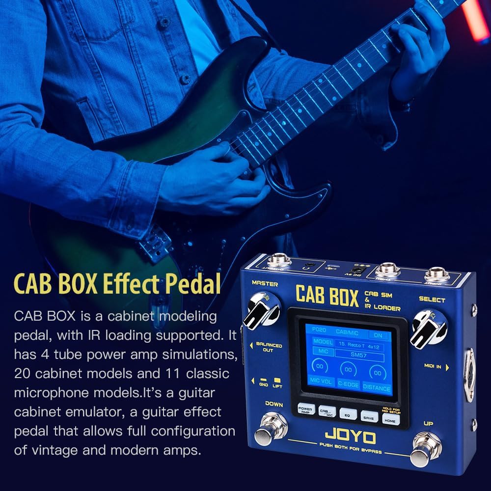 pedal cab simulator Joyo R-08 Cab Box Guitar Cabinet Speaker Simulator and IR Loader Pedal