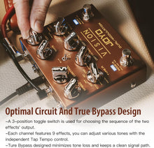 Load image into Gallery viewer, JOYO Modulation Multi Effects Pedal R Series Dual Channel Stereo Input and Output 9 Effects for Electric Guitar (Vision R-09)