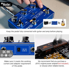 Load image into Gallery viewer, JOYO Brand R-05 Overdrive Pedal, Dual Channel, Blue - Electric Guitar Effects
