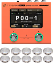 Load image into Gallery viewer, HOTONE Multi Effects Processor Pedal Guitar Bass Amp Modeling IR Cabinets Simulation Multi Language Multi-Effects with Expression Pedal Stereo OTG USB Audio Interface Ampero Mini MP-50 (Orange)