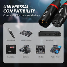 Load image into Gallery viewer, JOYO XLR Cables 20ft Microphone Cables XLR Male to XLR Female No Signal Loss and Balanced Shielded for Mixer,Recording Studio,Podcast Black (CM-28)