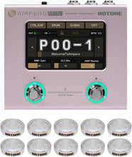 Load image into Gallery viewer, HOTONE Multi Effects Processor Pedal Guitar Bass Amp Modeling IR Cabinets Simulation Multi Language Multi-Effects with Expression Pedal Stereo OTG USB Audio Interface Ampero Mini MP-50 (Purple)