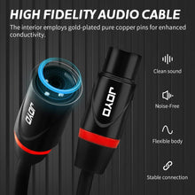 Load image into Gallery viewer, JOYO XLR Cables 20ft Microphone Cables XLR Male to XLR Female No Signal Loss and Balanced Shielded for Mixer,Recording Studio,Podcast Black (CM-28)