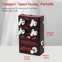 Load image into Gallery viewer, JOYO Bass Guitar Pedals High Gain Overdrive Effect Pedal with Independent Mid Frequency and Gain Boost for Bassist Electric Guitar Bass (DOUBLE THRUSTER R-28)