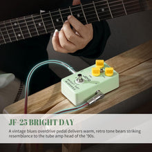 Load image into Gallery viewer, JOYO Blues Overdrive Guitar Pedals Hign Gain Overdrive from Vintage to Modern Tone for Electric Guitar True Bypass (BRIGHT DAY JF-25)