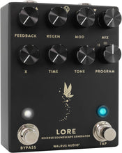 Load image into Gallery viewer, Walrus Audio Lore Reverse Soundscape Generator, Black Guitar Effects Pedal