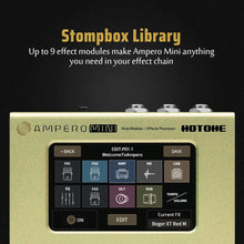 Load image into Gallery viewer, HOTONE Multi Effects Processor Pedal Guitar Bass Amp Modeling IR Cabinets Simulation Multi Language Multi-Effects with Expression Pedal Stereo OTG USB Audio Interface Ampero Mini MP-50 (Mustard)