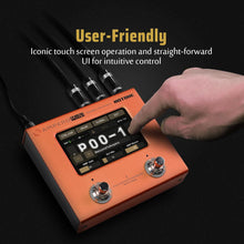 Load image into Gallery viewer, HOTONE Multi Effects Processor Pedal Guitar Bass Amp Modeling IR Cabinets Simulation Multi Language Multi-Effects with Expression Pedal Stereo OTG USB Audio Interface Ampero Mini MP-50 (Orange)