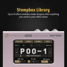 Load image into Gallery viewer, HOTONE Multi Effects Processor Pedal Guitar Bass Amp Modeling IR Cabinets Simulation Multi Language Multi-Effects with Expression Pedal Stereo OTG USB Audio Interface Ampero Mini MP-50 (Purple)