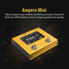 Load image into Gallery viewer, HOTONE Multi Effects Processor Pedal Guitar Bass Amp Modeling IR Cabinets Simulation Multi Language Multi-Effects with Expression Pedal Stereo OTG USB Audio Interface Ampero Mini MP-50 (Marigold)