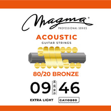 Load image into Gallery viewer, Magma Acoustic Guitar Strings Extra Light Gauge 80/20 Bronze Set, .009 - .046 (GA110B80)