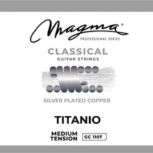 Load image into Gallery viewer, Magma Classical Guitar Strings Normal Tension Titanium Nylon - Silver Plated Copper (GC110T)