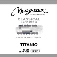 Load image into Gallery viewer, Magma Classical Guitar Strings High Tension Titanium Nylon - Silver Plated Copper (GC120T)