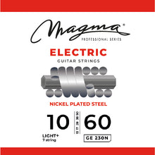 Load image into Gallery viewer, Electric Guitar Strings Light +/7 strings Gauge Nickel-Plated Steel Set, .010 - .060 (GE230N)