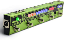 Load image into Gallery viewer, Valeton Dapper Bass Effect Strip with Tuner, Boost Comp, Dirty Q, Chorus, Octave, Bass Amp and more (with 9V power supply) (FBA-VES-2)