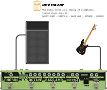 Load image into Gallery viewer, Valeton Dapper Bass Effect Strip with Tuner, Boost Comp, Dirty Q, Chorus, Octave, Bass Amp and more (with 9V power supply) (FBA-VES-2)