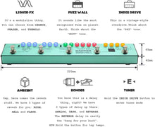 Load image into Gallery viewer, Valeton Dapper Indie Effect Strip with Tuner, Indie Drive, Fuzz Wall, Liquid FX, Echoes, Ambient and more (with 9V power supply)
