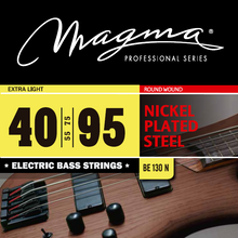 Load image into Gallery viewer, Magma Electric Bass Strings Extra Light - Nickel Plated Steel Round Wound - Long Scale 34" Set, .040 - .095 (BE130N)